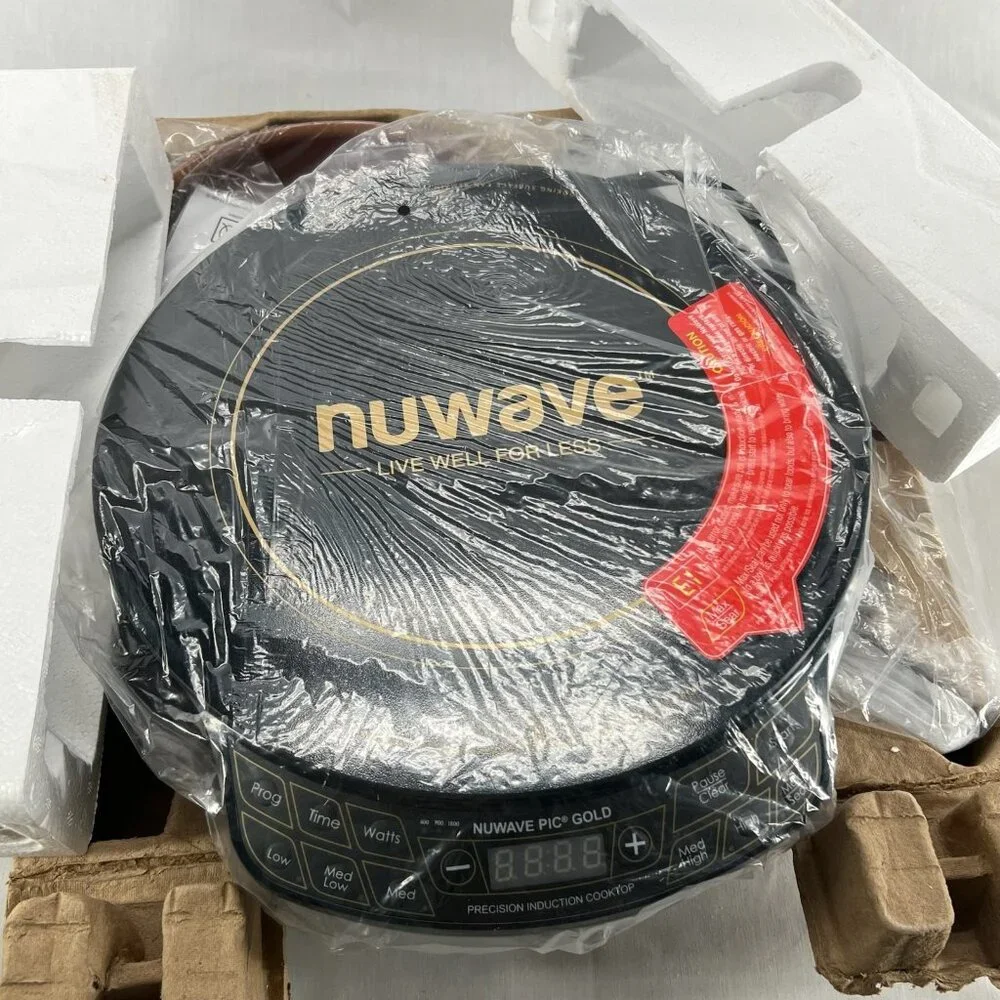 NuWave PIC Gold Precision Induction Cooktop 1500W Portable w/ Pan Open Box